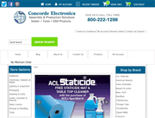 Tablet Screenshot of concorde-electronics.com